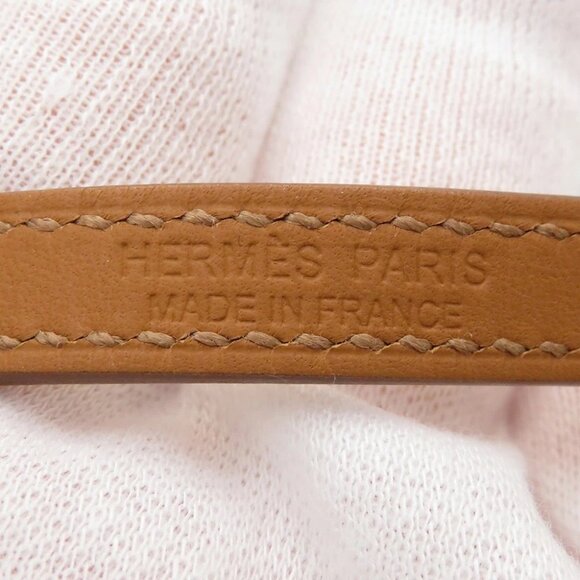 HERMES Leather Bracelet Croisier Size T2 Swift Leather Nata - Picture 6 of 9
